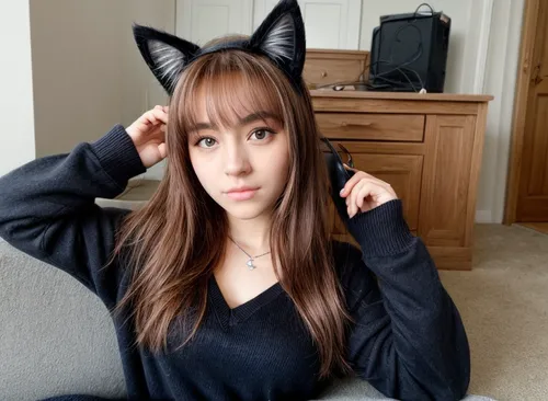 cat ears,nyan,cat kawaii,uji,ayu,asian semi-longhair,halloween black cat,phuquy,japanese kawaii,bangs,tiffany,koto,realdoll,jin deui,honmei choco,kawaii girl,black cat,cat head,japanese idol,korean