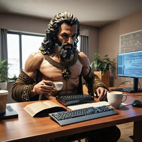 man with a computer,mcafee,cybersurfing,desk accessories,helpdesk,khal,deathstalker,plissken,computerologist,deskpro,desk top,work from home,work desk,office desk,standing desk,desktop support,ergonomic,work at home,office worker,deskbound,Photography,General,Realistic