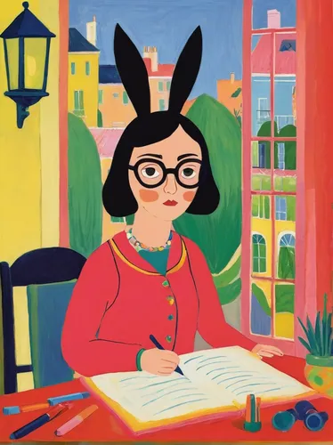 girl studying,ann margarett-hollywood,librarian,artist portrait,reading glasses,susanne pleshette,illustrator,carol m highsmith,blogger icon,author,self-portrait,girl at the computer,tutor,mari makinami,beatnik,portrait of christi,agnes,carol colman,caricaturist,book illustration,Art,Artistic Painting,Artistic Painting 40