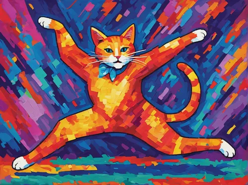 firestar,cat on a blue background,cat vector,watercolor cat,cat-ketch,red cat,ginger cat,doodle cat,calico cat,cartoon cat,felidae,drawing cat,lynx,tiger cat,wild cat,cat drawings,red tabby,cat,feline,cat portrait,Conceptual Art,Oil color,Oil Color 25