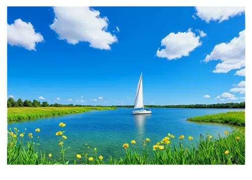 sailing boat,landscape background,sailboat,sail boat,sailing boats,sailboats,background view nature,nature background,boat landscape,windows wallpaper,sailboard,bareboat,sailing blue yellow,sailing,windpump,background vector,3d background,wind energy,waterland,bateau,Illustration,Paper based,Paper Based 07