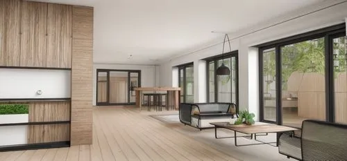 This project creates a welcoming environment with modern sofas and expansive windows that seamlessly merge the interior with lush outdoor greenery, providing the perfect spot for enjoying coffee and m