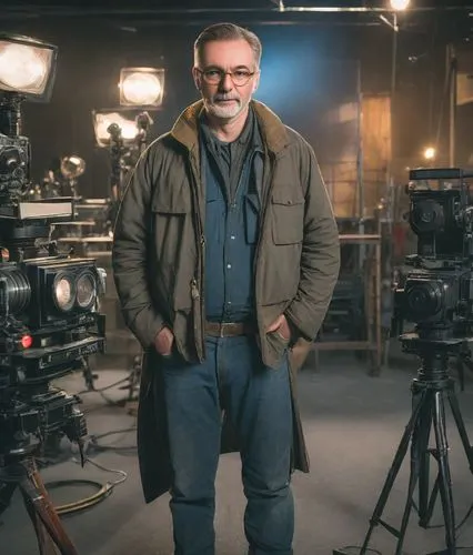 cinematographer,filmmaker,filming equipment,film producer,camera operator,director,film production,sculptor ed elliott,movie production,the living room of a photographer,filmmaking,shooting a movie,fi