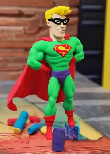 3d man,superman,3d figure,super man,superhero,actionfigure,super hero,clay animation,action figure,steel man,kapow,super dad,figure of justice,muscle man,play-doh,comic hero,figurine,super power,collectible action figures,3d model,Unique,3D,Clay