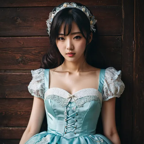 Marin Kitagawa from anime My Dress-up Darling,hanbok,japanese idol,gravure idol,porcelain doll,songpyeon,maid,japanese doll,frilly,alice,seo,model doll,vintage asian,mt seolark,crinoline,doll's facial