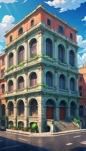 apartment house,apartment building,sapienza,apartment block,an apartment,anzio,mansard,apartment complex,edificio,apartments,beautiful buildings,french building,machico,departamento,siro,colorful facade,shared apartment,apartado,rowhouse,apartment,Illustration,Japanese style,Japanese Style 03