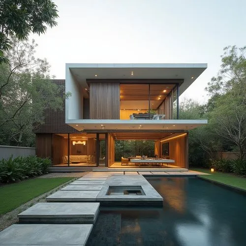  ,this modern house has been designed and is very modern,modern house,modern architecture,cantilevered,beautiful home,pool house,corten steel