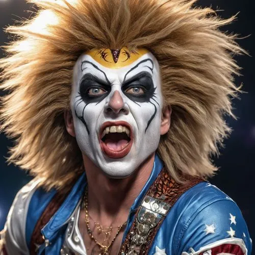 thunderstruck,dailor,lobo,sting,wattie,juggalo,starchild,theatricality,goldust,face paint,frontman,doyle,rocknrolla,mcbrain,pierroth,powerman,deacy,evel,arlequin,philthy,Photography,General,Realistic