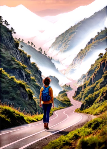 world digital painting,mountain road,landscape background,long road,journey,the road,digital painting,alpine route,mountain highway,ultramarathon,hiker,hills,run uphill,explore,road of the impossible,uphill,open road,moc chau hill,adventure,trail,Unique,Paper Cuts,Paper Cuts 04