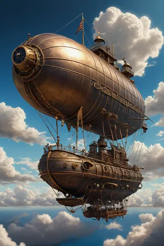 airships,airship,air ship,baron munchausen,zeppelins,blimp,steampunk,caravel,aerostat,sea fantasy,galleon ship,flying boat,steam frigate,tank ship,zeppelin,flying machine,galleon,sci fiction illustration,pirate ship,gas balloon,Illustration,Realistic Fantasy,Realistic Fantasy 05