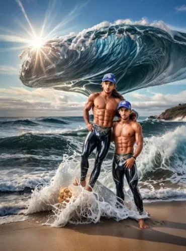 big waves,surfers,merman,big wave,god of the sea,sea monsters,ocean waves,photoshop manipulation,tidal wave,surf and turf,photoshop creativity,photo manipulation,surfing,poseidon,braking waves,surfboa