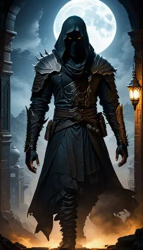 hooded man,assassin,massively multiplayer online role-playing game,iron mask hero,prejmer,grimm reaper,doctor doom,heroic fantasy,grim reaper,collectible card game,the wanderer,death god,dodge warlock,archimandrite,kadala,templar,dance of death,reaper,dunun,game illustration,Photography,General,Fantasy