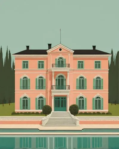 villa balbianello,villa balbiano,villa,venezia,portofino,villa d'este,mansion,villa farnesina,venetian hotel,palazzo,luxury property,house with lake,palace,villa cortine palace,veneto,manor,villa borghese,chateau,lombardy,estate,Illustration,Japanese style,Japanese Style 08