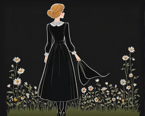 victorian lady,jane austen,lily of the field,suffragette,marguerite,sewing silhouettes,victorian fashion,lady tulip,millicent fawcett,fashion illustration,marguerite daisy,retro flower silhouette,rose flower illustration,downton abbey,women silhouettes,black and dandelion,evening dress,woman silhouette,fashion vector,kate greenaway,Illustration,Japanese style,Japanese Style 07