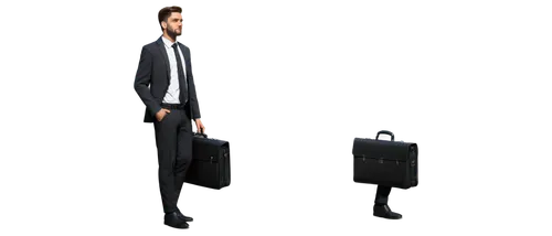 luggage set,attache case,briefcase,white-collar worker,businessman,suitcase,leather suitcase,luggage and bags,luggage,black businessman,advertising figure,business bag,luggage compartments,carrying case,suitcases,laptop bag,administrator,sales person,men's suit,suit trousers,Conceptual Art,Sci-Fi,Sci-Fi 07