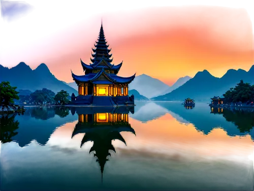 asian architecture,guilin,pagodas,thai temple,southeast asia,water lotus,phuntsok,halong,mekong,stone pagoda,buddhist temple,teal blue asia,buddhist temple complex thailand,thai,oriental,vietnam,krathong,tailandia,palyul,vesak,Illustration,Abstract Fantasy,Abstract Fantasy 17