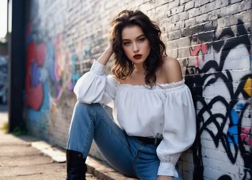 ripped jeans,fizzy,jeans background,girl in overalls,concrete background,brick wall background,denim background,beautiful young woman,portrait photography,concrete wall,white shirt,red wall,jena,female model,denim skirt,pretty young woman,high jeans,portrait background,denim jumpsuit,modelling,Photography,Fashion Photography,Fashion Photography 20