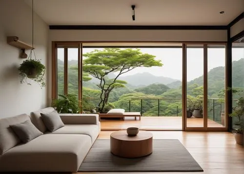 japanese-style room,ryokan,japanese zen garden,zen garden,bamboo curtain,tea zen,living room,sitting room,livingroom,amanresorts,tatami,beautiful home,home interior,modern living room,zen,feng shui,home landscape,fengshui,the japanese tree,ikebana,Illustration,American Style,American Style 06