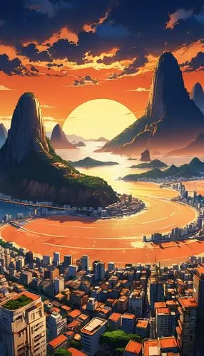 rio,rocinha,ipanema,rio de janeiro,copacabana,vidigal,favela,brazilian beach,favelas,cidade,niijima,machico,rio de janeiro 2016,rio 2016,brazil,niteroi,honolulu,guanabara,busan,janeiro,Illustration,Japanese style,Japanese Style 03