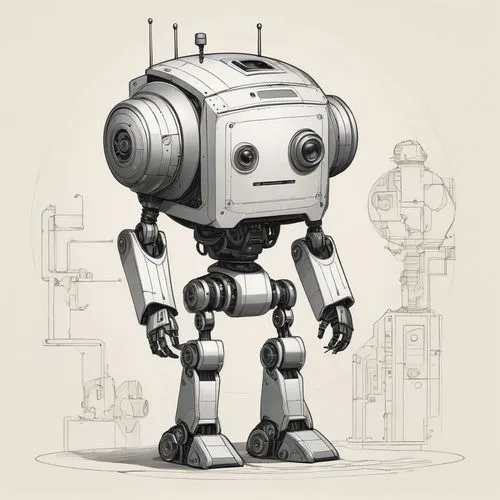 robotlike,minibot,industrial robot,robot,roboticist,walle,Illustration,Vector,Vector 05