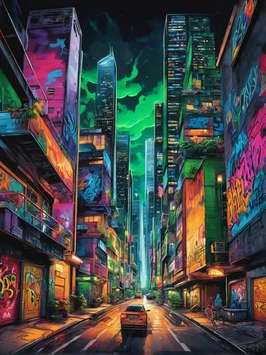 colorful city,world digital painting,cyberpunk,cartoon video game background,tokyo city,welin,fantasy city,cybertown,cybercity,cityscape,urban,urbanworld,beautiful wallpaper,car wallpapers,mongkok,3d car wallpaper,tokyo,mobile video game vector background,youtube background,background images,Conceptual Art,Graffiti Art,Graffiti Art 09