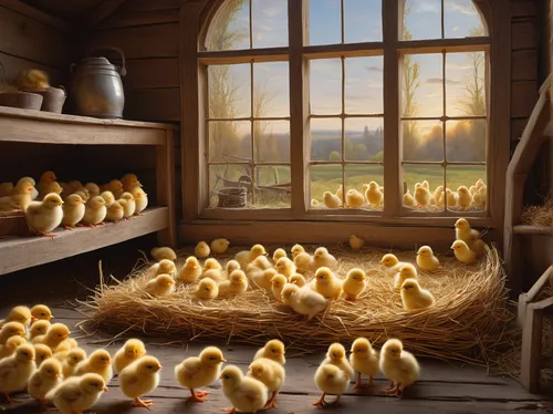 chicken farm,farmyard,ducklings,rubber ducks,flock home,chicken yard,flock of chickens,baby chicks,duck meet,fry ducks,red hen,flock,ducks,a chicken coop,barnyard,caution ducks,poultry,chicken coop,wild ducks,chicken coop door,Illustration,Realistic Fantasy,Realistic Fantasy 05