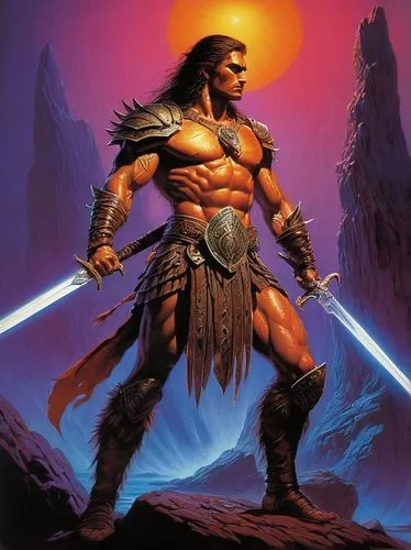 revan,manowar,heman,crom,conan,barbarian,Illustration,Realistic Fantasy,Realistic Fantasy 32