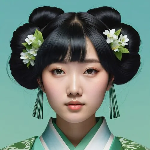 kawakubo,mulan,maiko,oriental girl,hanbok,kenzo,Illustration,Japanese style,Japanese Style 21