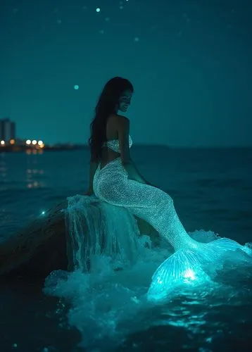 bioluminescent,bioluminescence,sea night,fathom,believe in mermaids,sirene