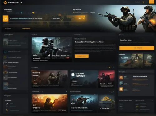 home page,web mockup,massively multiplayer online role-playing game,lunisolar theme,screenshot,shooter game,steam release,landing page,plan steam,game bank,cod,store icon,streamer,homepage,signup,website,game illustration,battlefield,portal,development concept,Illustration,Paper based,Paper Based 07