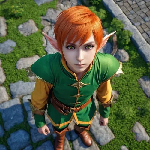 male elf,elf,violet head elf,link,male character,scandia gnome,nora,kosmea,wood elf,elven,baby elf,elves,3d model,game character,princess anna,elza,3d rendered,nami,3d render,elf hat