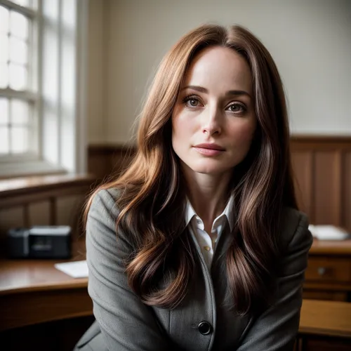 Madeleine Stowe 21-year-old, inquisitive expression (Nikon PC 35mm f2.8),british actress,business woman,banks,portrait of christi,businesswoman,barrister,female hollywood actress,navy suit,beautiful w