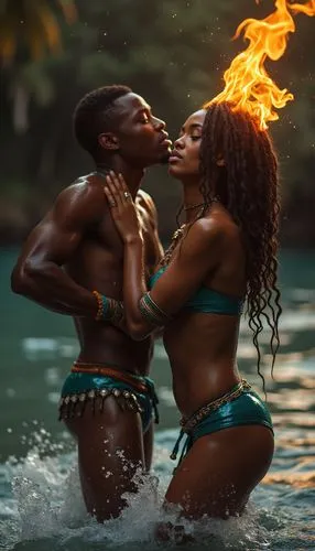 fire and water,black couple,beautiful african american women,black women,angolans,afro american girls,Photography,General,Realistic