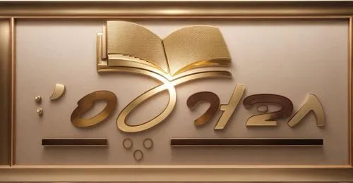 Improve the quality of a well-designed logo filled with deep and respectful brown and metallic gold at the edges as a frame,A fancy logo is permanently designed on the wall,,gold foil 2020,growth icon