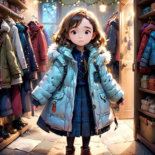 kumiko,winter clothes,parka,winter clothing,coat,winter dress,Anime,Anime,Cartoon