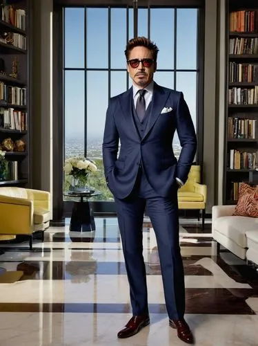 Robert Downey Jr, architectural digest, luxurious villa, modern design, sleek lines, large windows, sliding glass doors, marble floors, high ceilings, lavish interior, designer furniture, bold color s