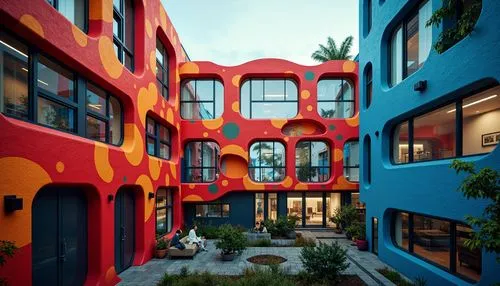 colorful facade,cohousing,cubic house,mvrdv,apartment block,courtyards,hundertwasser,hejduk,cube stilt houses,lofts,apartment complex,apartment building,multifamily,urban design,apartment blocks,cube house,blocks of houses,ocad,athens art school,tenements