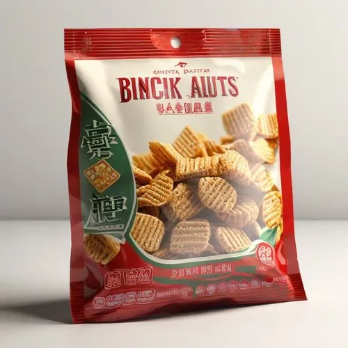 red Packet of bagged snacks,beaked hazelnut,salted peanuts,biscuit crackers,aniseed biscuits,sacks,salted almonds,commercial packaging,potato crisps,burji kalifa,buuz,apricot kernel,mixed nuts,packagi