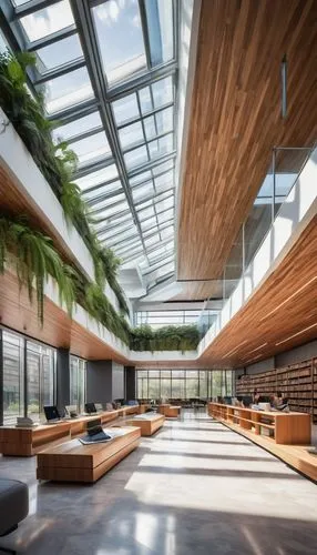 atriums,snohetta,daylighting,gensler,wintergarden,schulich,roof garden,bohlin,school design,modern office,safdie,woodway,wooden beams,archidaily,epfl,glass roof,associati,wooden roof,roof landscape,phototherapeutics,Illustration,Japanese style,Japanese Style 15