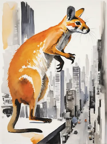 fox stacked animals,fox hunting,fox,vulpes vulpes,a fox,anthropomorphized animals,redfox,red fox,foxes,fox and hare,watercolour fox,child fox,whimsical animals,south american gray fox,fauna,kit fox,canidae,garden-fox tail,little fox,grey fox,Art,Artistic Painting,Artistic Painting 24