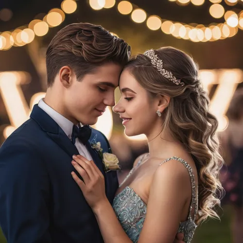 a cute couple at prom,wedding photo,vintage boy and girl,romantic portrait,wedding couple,silver wedding,golden weddings,beautiful couple,romantic look,young couple,quinceañera,wedding frame,dancing c