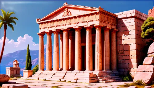 artemis temple,greek temple,acropolis,egyptian temple,doric columns,roman temple,herakleion,ancient city,celsus library,temple of diana,capitolium,the ancient world,erechtheion,temple of hercules,roman columns,celsus,columns,temple of poseidon,baalbek,leptis,Illustration,Vector,Vector 19