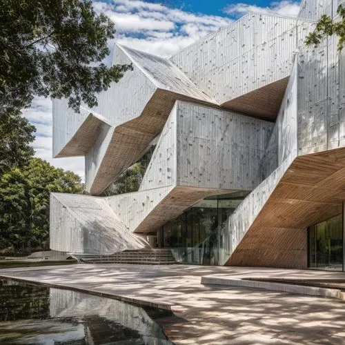 an interesting building is situated on the waterfront,libeskind,soumaya museum,mfah,morphosis,auditorio,seidler,Architecture,General,Modern,Fluid Geometry