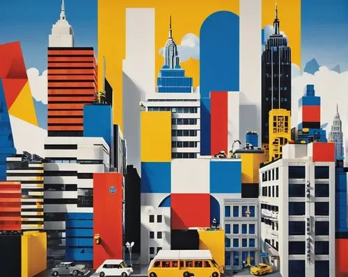 metropolises,chermayeff,travel poster,megacities,são paulo,cinerama,megapolis,ethekwini,vignelli,capcities,city cities,cityscapes,cities,new york skyline,colorful city,new york,feitelson,newyork,lego city,skylines,Art,Artistic Painting,Artistic Painting 43