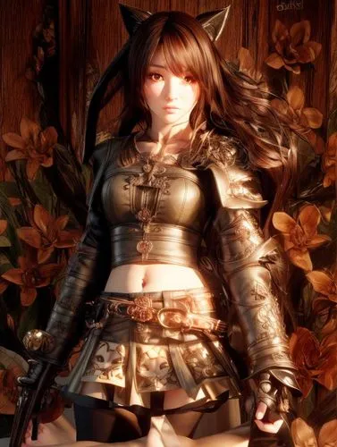 miqati,kasumi,female warrior,xiv,viera,masamune,huntress,sepia,celtic queen,nomura,yuanji,kitami,charibert,gentiana,celica,misa,sutera,leather texture,cerus,tera