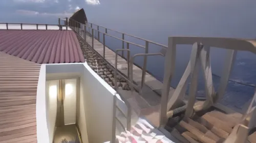 skywalks,3d rendering,sky space concept,renderings,seasteading,lifeguard tower