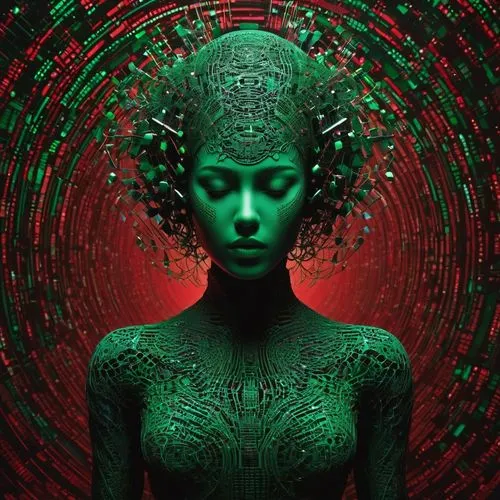 samsara,anahata,root chakra,gorgon,medusa,telepath,vril,oracular,peacock,matrix,afrofuturism,cyberia,vodun,digital artwork,digital art,animatrix,niobe,leota,echo,nibbana,Photography,Artistic Photography,Artistic Photography 11