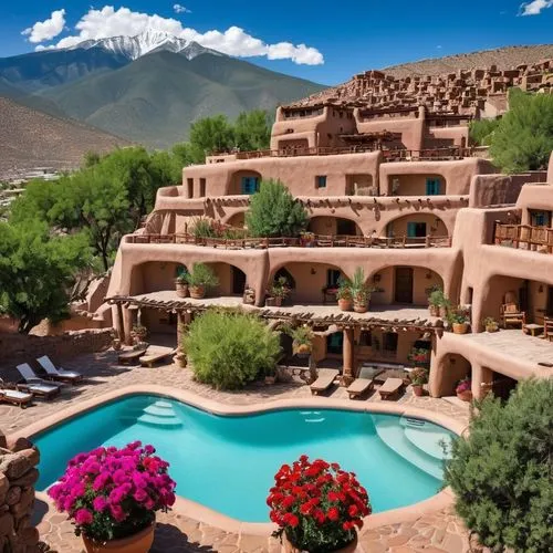 atlas mountains,cafayate,taos,pueblito,elqui,hacienda,pueblos,urubamba,morocco,marocco,humahuaca,cusco,house in the mountains,mountain settlement,new mexico,bamaca,atacama,beautiful home,ollantaytambo,luxury hotel,Photography,General,Realistic