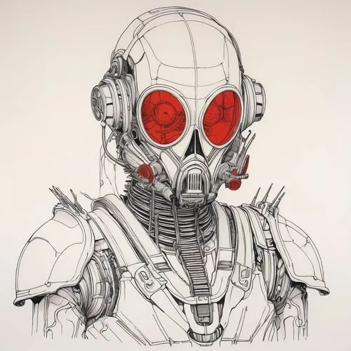 respirator,respirators,diving helmet,pollution mask,ventilation mask,cyberman,Illustration,Paper based,Paper Based 19