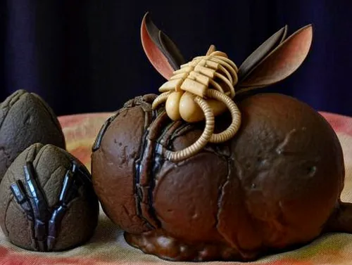 alien easter eggs, easter bunny with alien on head,cake balls,chocolate balls,easter pastries,easter eggs brown,sorbian easter eggs,easter egg sorbian,chocolate desert,crown chocolates,chokladboll,eas